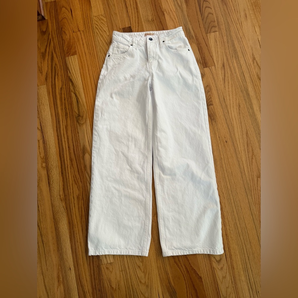 Scout White Flare Wide Leg Jeans